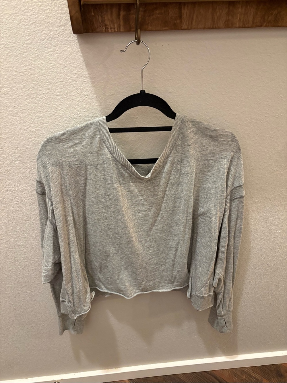 Free People My Time Layer, Heather Grey, Size M